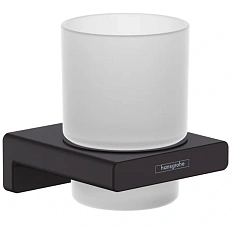 Стакан для ванной Hansgrohe AddStoris черный матовый