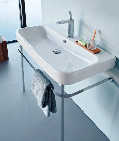 Раковина консоль Duravit Happy D.2 231865 (детальная фотография), прямоугольной формы, моноблок