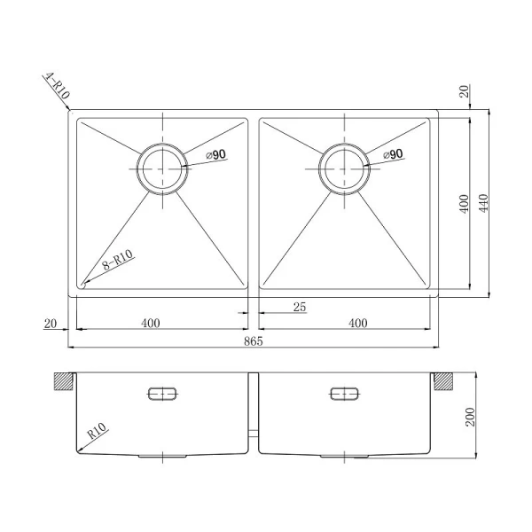 Мойка для кухни Lemark Proran 90 см светлое золото 9938138 (детальная фотография), врезные