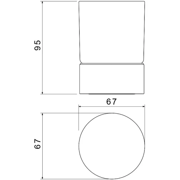Стакан для ванной Акватек Лира хром AQ4428CR (детальная фотография), современные, hi-tech