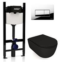 Унитаз с инсталляцией Valsir Dream с клавишей хром