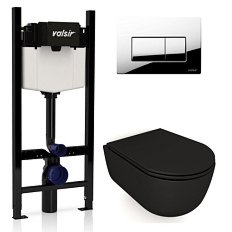 Унитаз с инсталляцией Valsir Dream с клавишей хром