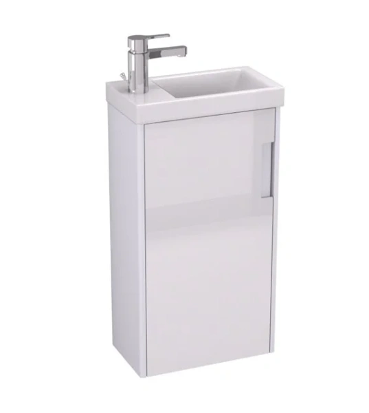 Тумба с раковиной подвесная Velvex Klaufs tpKLA.40.1D-61 40 см с распашной дверцей (детальная фотография)