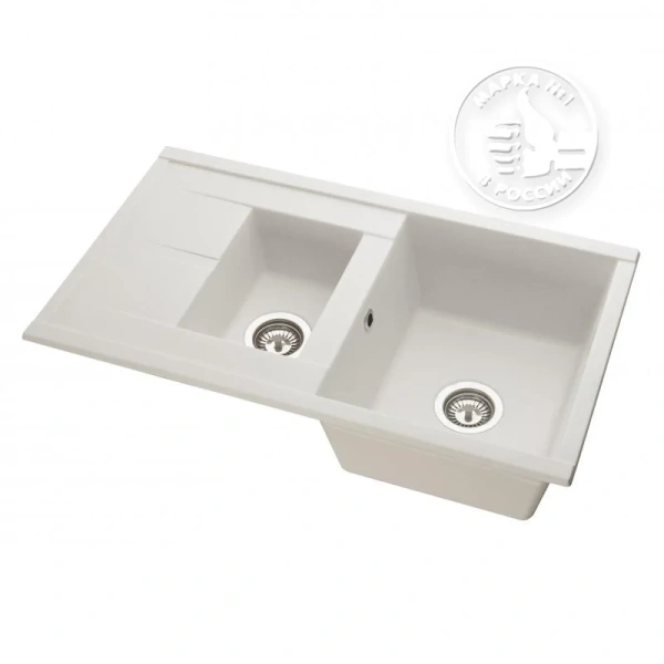Мойка для кухни Акватон Делия 87 см жемчуг 1A716232DE240 (детальная фотография), врезные