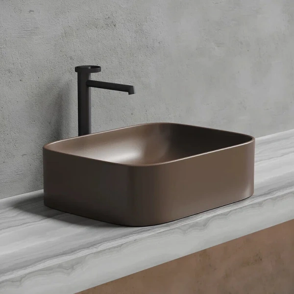 Раковина Ceramica Nova Element 50 см темно-коричневая CN6052MDB (детальная фотография), в наличии