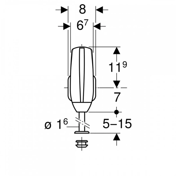 ИК наружный привод смыва для писсуара Geberit 115.805, 115.806 (детальная фотография) index_1