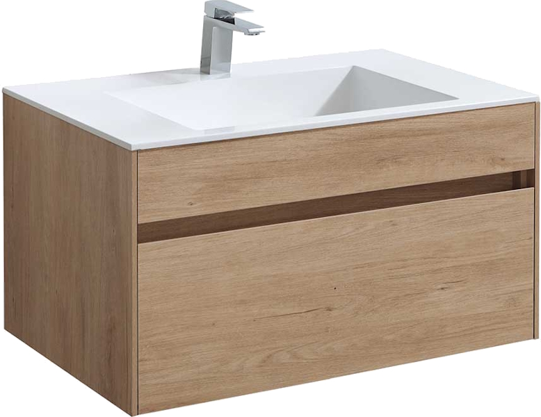 Тумба под раковину подвесная Vincea Chiara 79,2 см N.Oak VMC-2C800NO (детальная фотография)