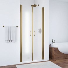 Душевая дверь профиль бронза стекло шиншилла Vegas-glass