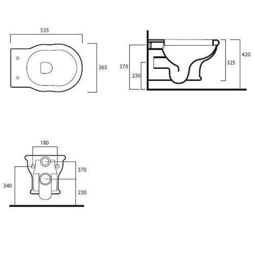 Схема (детальная фотография), без бачка, со скрытым бачком