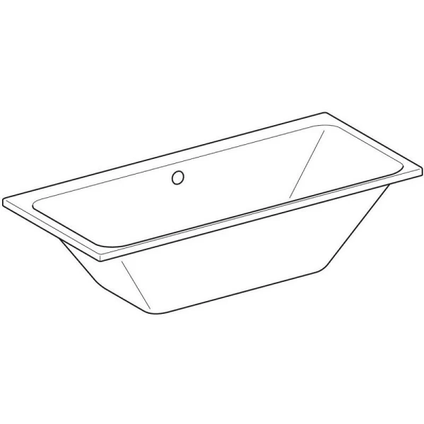 Ванна акриловая Geberit myDay 650570000, 170 х 75 см, белая (детальная фотография), акриловые