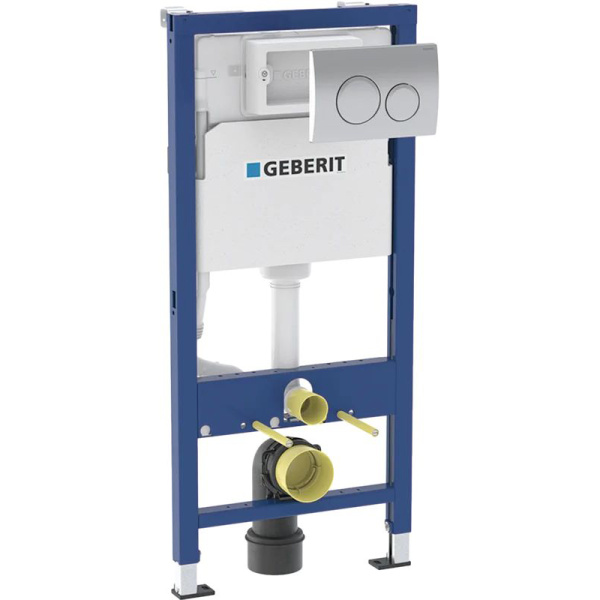 Инсталляция для унитаза Geberit Duofix с клавишей хром 458.134.21.2 (детальная фотография)