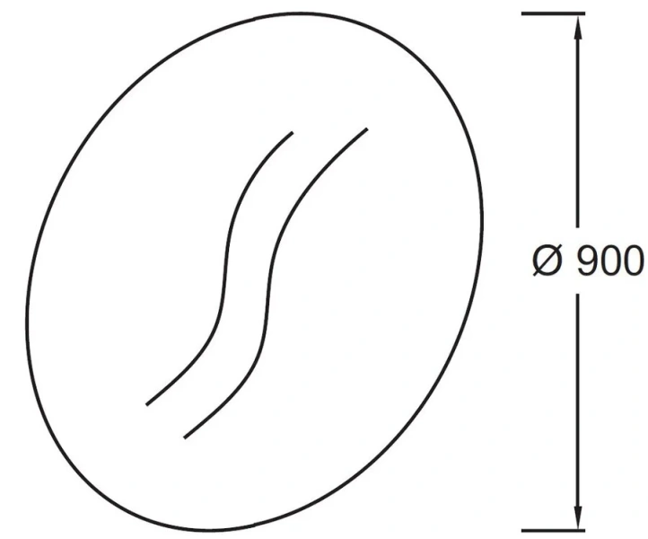 Зеркало Jacob Delafon Odeon Rive Gauche 90 см круглое EB1291-NF (детальная фотография), нет в наличии