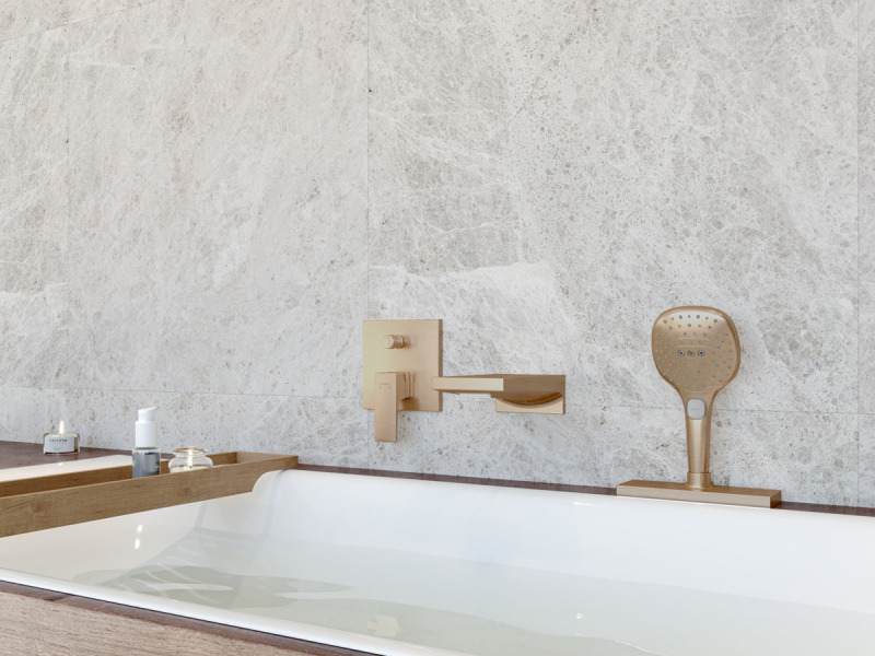 Лейка для душа Hansgrohe Raindance Select E шлифованная бронза 26520140 (детальная фотография), душевые лейки