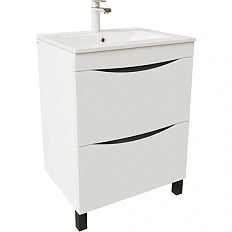 Тумба с раковиной напольная IDDIS Cloud 60 см белая