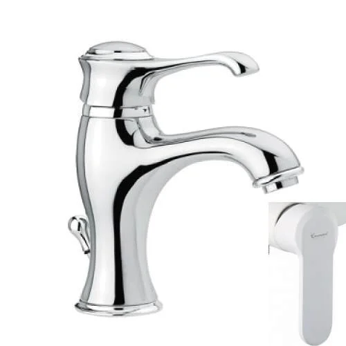 Смеситель для раковины белый матовый Emmevi Tiffany 6003BIO (детальная фотография)