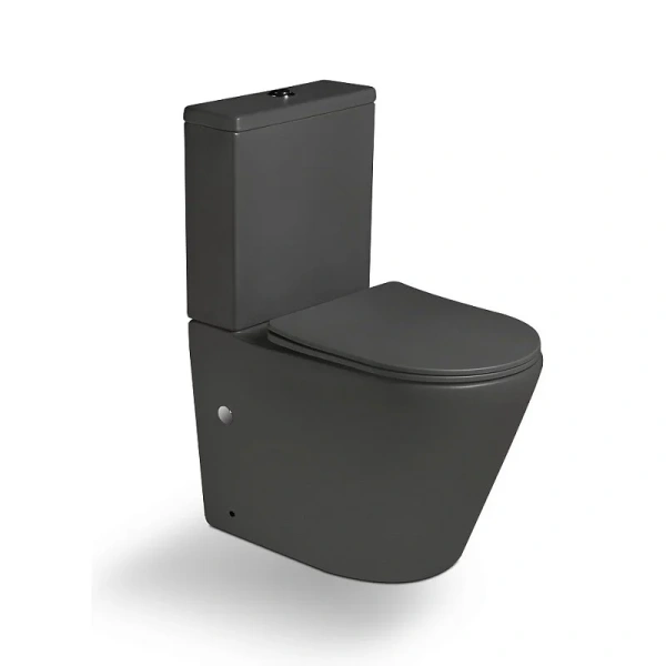 Унитаз компакт SantiLine черный SL-5014MG (детальная фотография)