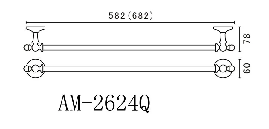 Полотенцедержатель Art&Max Antic бронза AM-E-2624Q (детальная фотография), классические, ретро