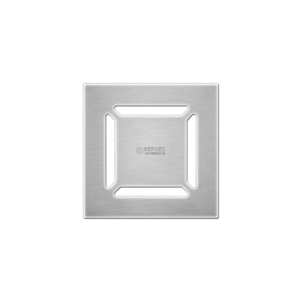 Душевой трап BERGES ZENTRUM Norma 463 15 см вертикальный S-сифон (детальная фотография), хром, матовый хром, золото