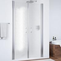 Душевая дверь профиль глянцевый хром стекло шиншилла Vegas-glass