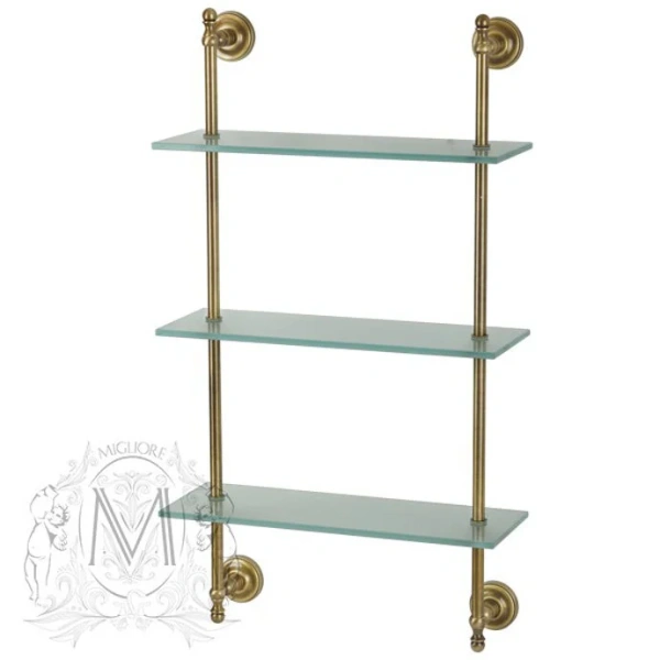 Полочка для ванной Migliore Mirella медь 17354 (детальная фотография), классические, ретро, декорированные