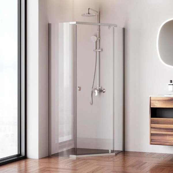 Душевой уголок Am.Pm Sunny 90x90 см профиль хром W87G-405-9090-MT (детальная фотография), 90х90