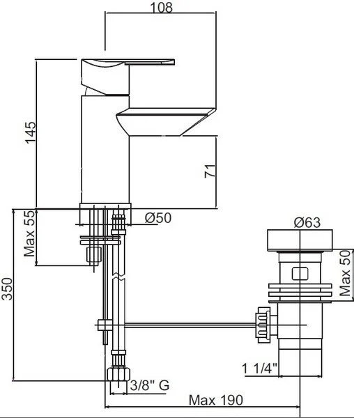 Смеситель для биде Cezares Garda хром GARDA-BSM1-01-Cr (детальная фотография), для биде