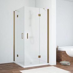 Душевой уголок профиль бронза стекло сатин Vegas-glass