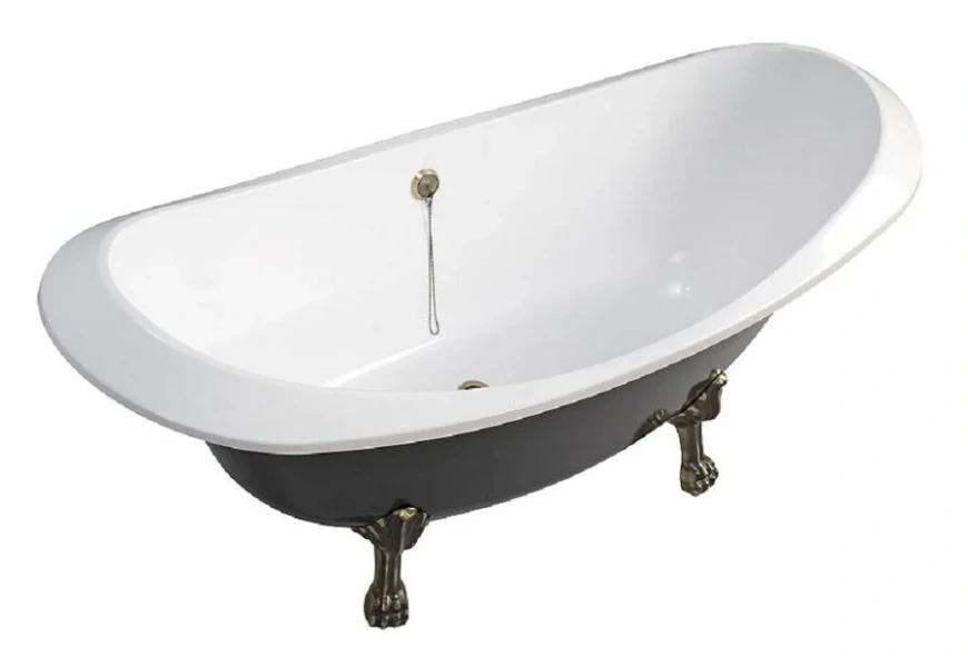 Ванна из искусственного камня Belux Ромео ВР-1750, 4810924267900, 175 x 75 см, черный (детальная фотография), современныe, hi-tech