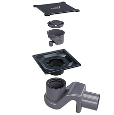 Душевой трап RGW SDR 11 см черный