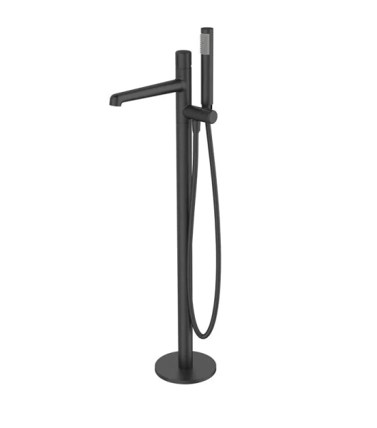 Смеситель для ванны BelBagno Uno напольный, черный матовый UNO-FMT-NERO (детальная фотография)