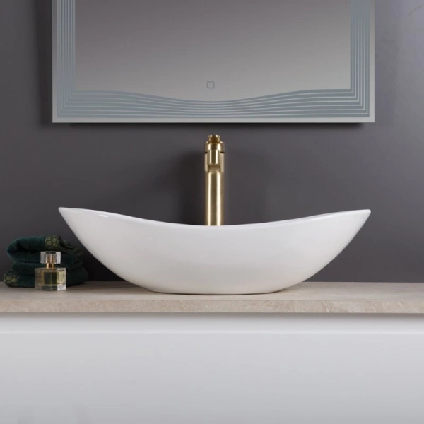 Раковина BelBagno 60 см белая BB1404 (детальная фотография), керамические