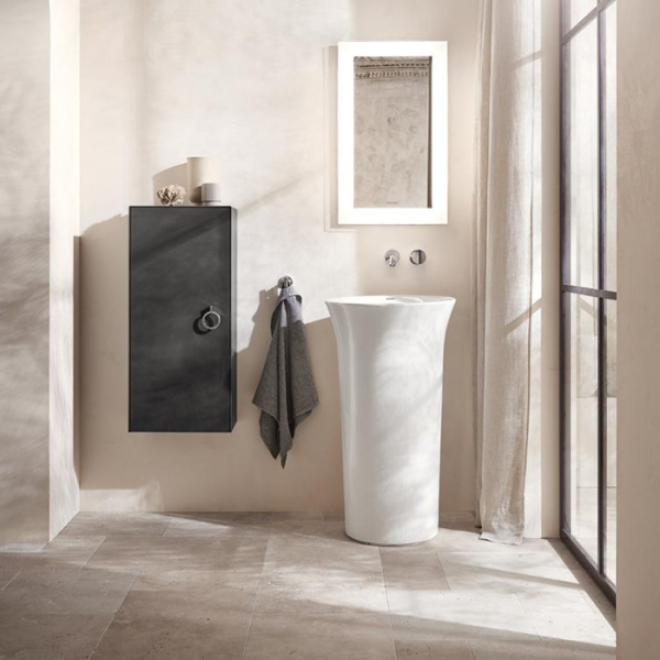 Раковина напольная Duravit White Tulip 50 см белая 2702500070 (детальная фотография), современные, hi-tech