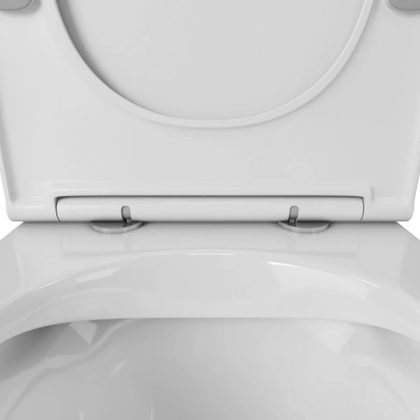 Унитаз подвесной OWL 1975 Eld Ruta-H с сиденьем DP микролифт OWLT190601 (детальная фотография), недорогие, безободковые, сиденье с микролифтом , с антивсплеском