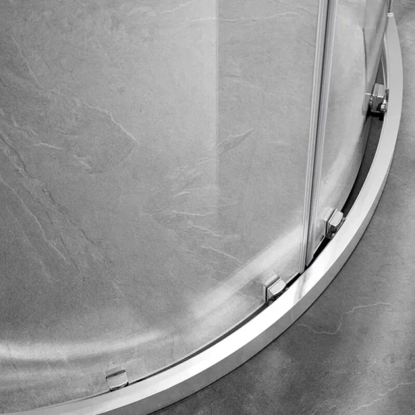 Душевой уголок Акватек 100x100 см профиль хром, стекло прозрачное AQ ARI RO 10020CH (детальная фотография), прозрачные