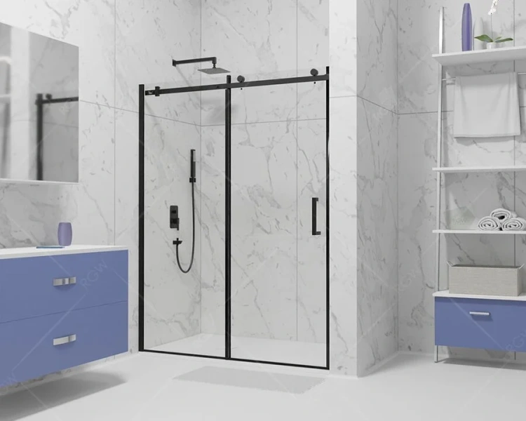 Душевая дверь в нишу RGW Tornado TO-14B 170 см профиль черный 02071417-14 (детальная фотография), 170 см