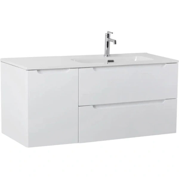 Тумба под раковину подвесная BelBagno Etna 120 см правосторонняя bianco lucido ETNA-1200-2C-1A-SO-BL-R (детальная фотография)