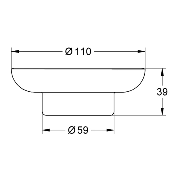 Мыльница Grohe Essentials прозрачная 40368001 (детальная фотография), современные, hi-tech