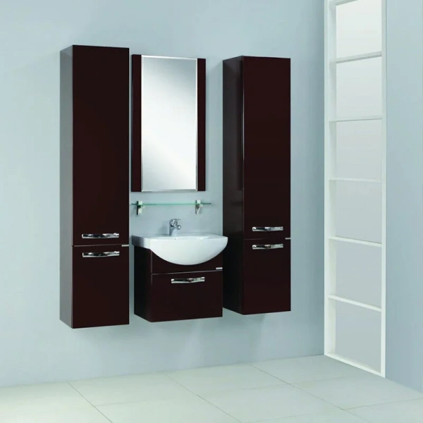 Тумба с раковиной подвесная Акватон Ария 1A140301AA 50 см с выдвижным ящиком (детальная фотография), современная, hi-tech