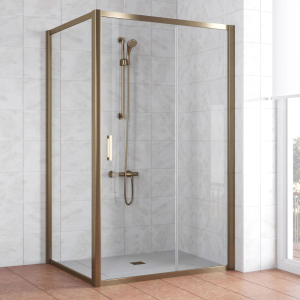 Душевой уголок стекло прозрачное Vegas-glass ZP+ZPV 120х100 01 (детальная фотография), 120x100