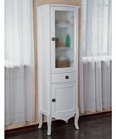 Шкаф, петли справа, цвет белый глянец, фурнитура состаренное серебро, La Beaute Joanna