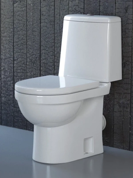 Унитаз компакт Sanita Luxe Next с сиденьем микролифт WC.CC/Next/2-DM/WHT.G/S1 (детальная фотография), с бачком