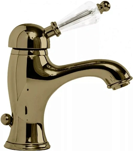 Смеситель для раковины Cezares Vintage бронза, ручка с кристаллом Swarovski - фото 2