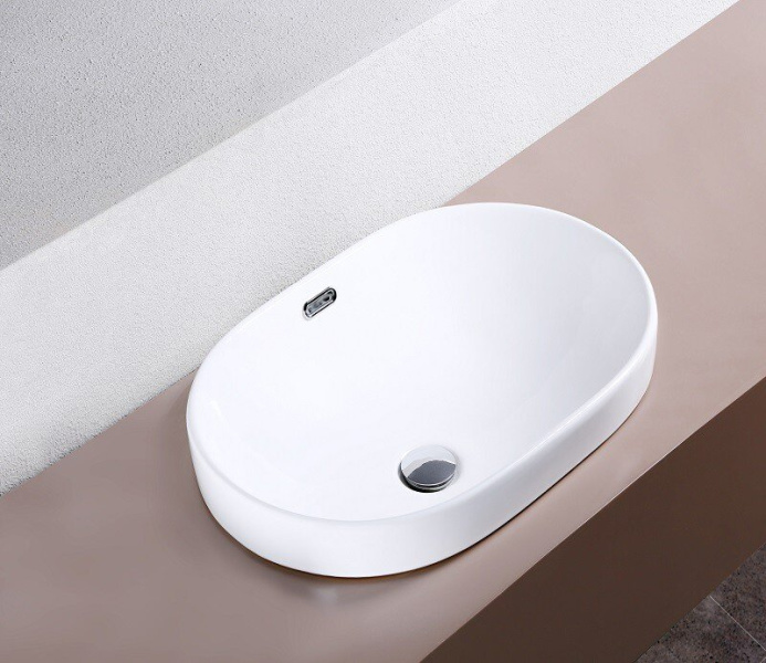 Раковина Ceramalux 60 см белая 5006С (детальная фотография), белые