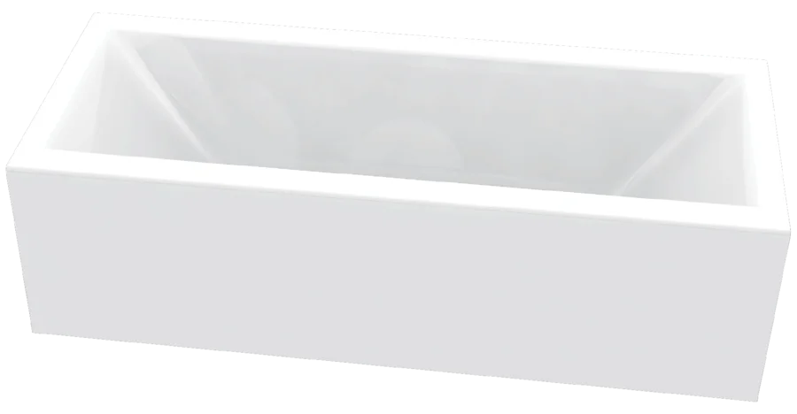Акриловая ванна C-Bath Poseidon CBQ008001 170 х 75 см, белая (детальная фотография), прямоугольные