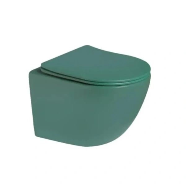 Унитаз подвесной SantiLine зеленый SL-5107 (детальная фотография)