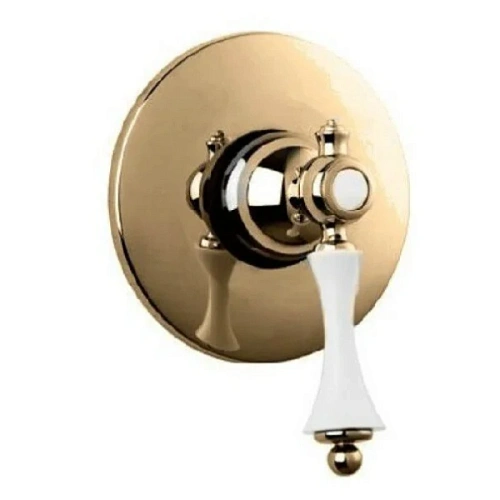 Смеситель для душа Cezares Margot бронза, ручка белая - фото 4