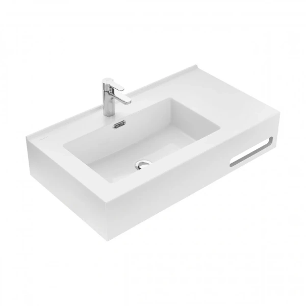 Раковина Акватон Квадро Про 80 см левая 1A734431QA01L (детальная фотография), современные, hi-tech