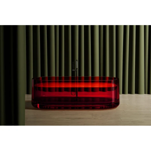 Прозрачная ванна Abber Kristall AT9708Rubin, 170 х 75 см, цвет красный (детальная фотография), 170х75