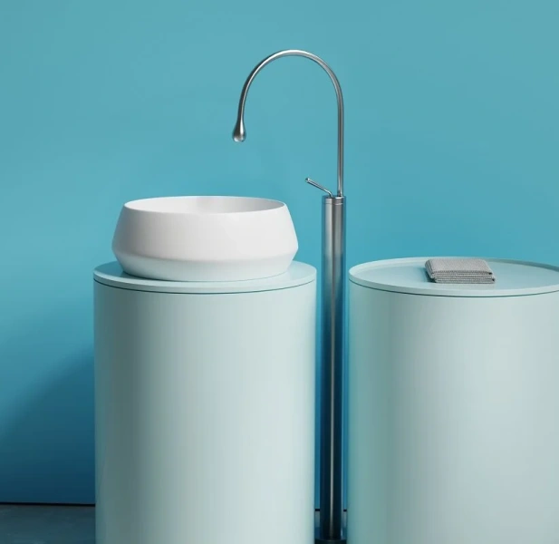 Раковина Ceramica Nova Maya 35 см белая матовая CN12004MW (детальная фотография), маленькие, в форме чаши, круглой формы