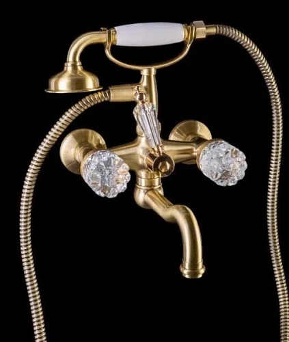 Смеситель для ванны Boheme Crystal бронза - фото 2